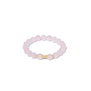 Simple Single-Loop Rose Quartz Bracelet