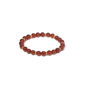 Simple Single-Loop Red Garnet Bracelet